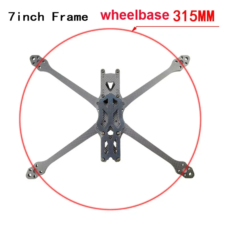 Apex 7in 315mm Carbon Fiber Frame 2807 1300KV Brushless Motor F4 V3S FC 60A ESC 7in propeller Combo for FPV 7\
