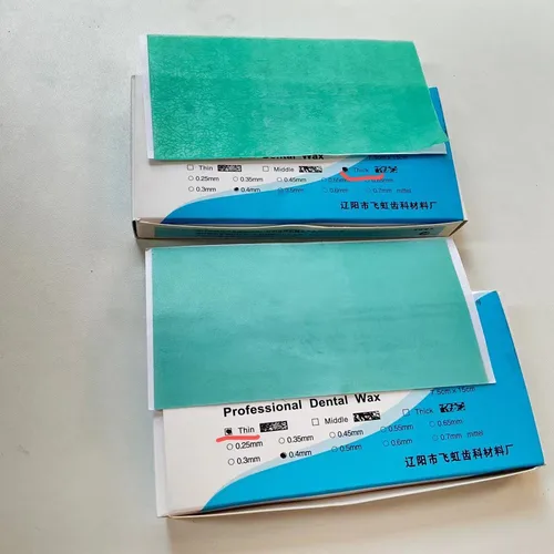 Imagen 2 del producto Materiales de placa Base de cera para odontología, patrón de sustrato de cera verde Dental, cera auxiliar gruesa fina, herramientas de laboratorio Dental, 1 caja