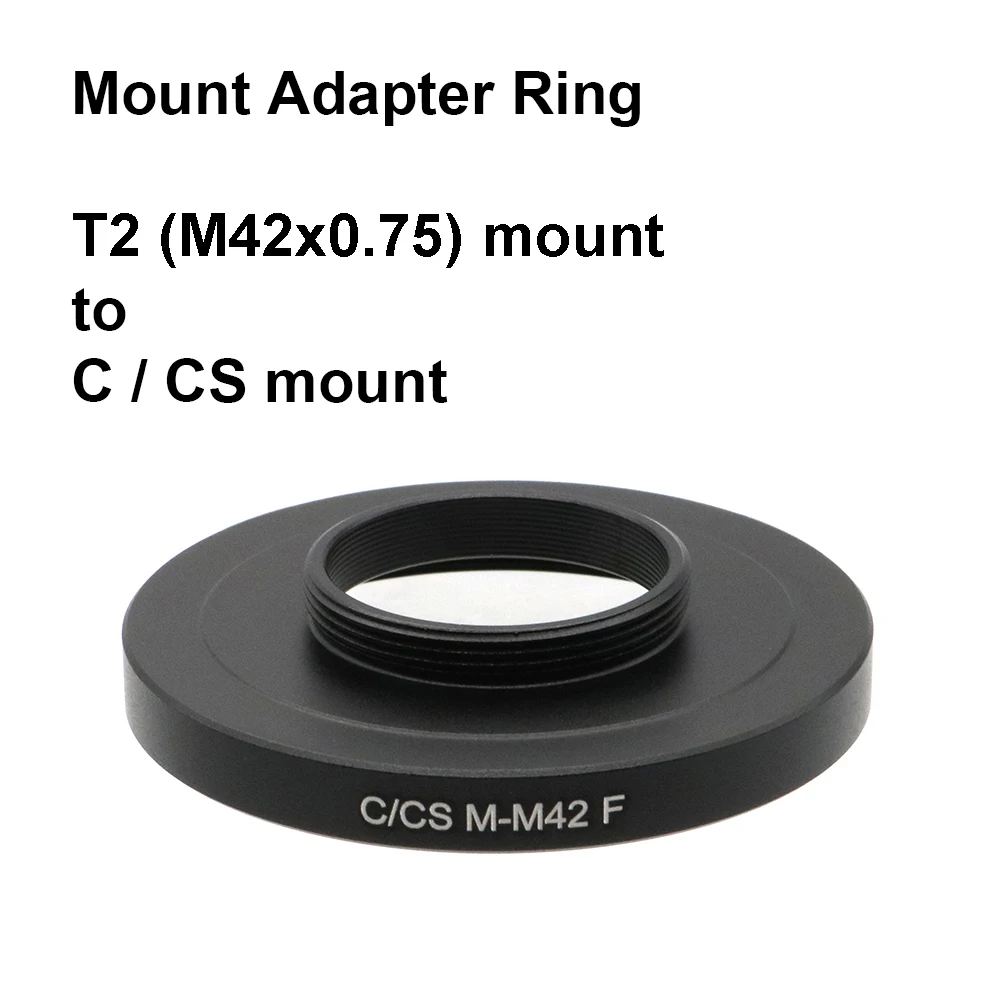 M42 (T2) - C/CS dla mocowania M42 x 0,75 (T2) - Pierścień adaptera C / CS M42-C M42-CS do fotografii makro dla teleskopu