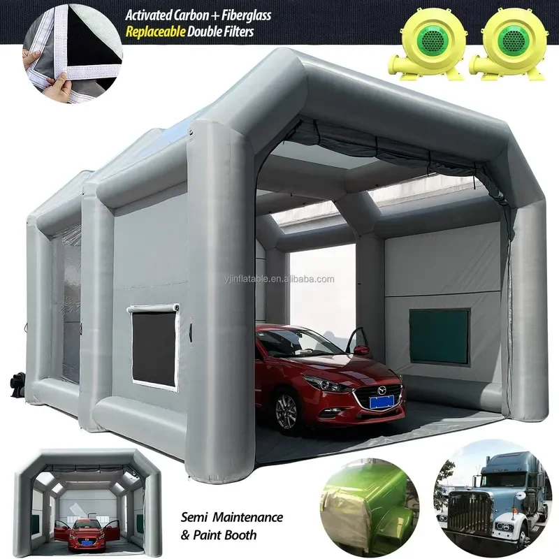 Inflatable Portable Paint Spray Booth for Car Painting Dustproof Paint Booth Automotive Repair Workshop Equipment