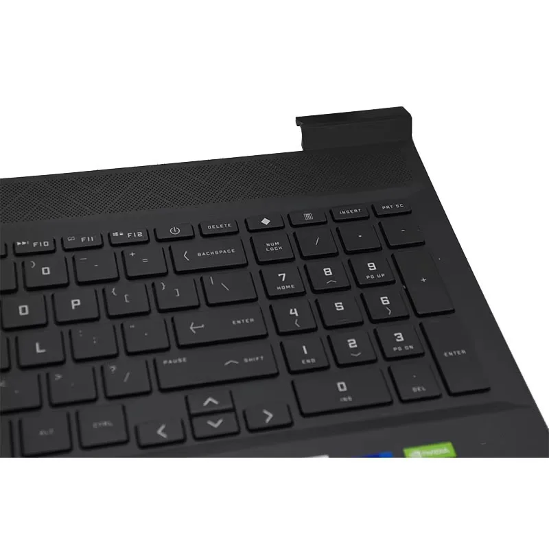 16 inch Laptop Palmrest Top Case With US Backlit Keyboard For HP Victus 16-D 16-D0244TX Black Color