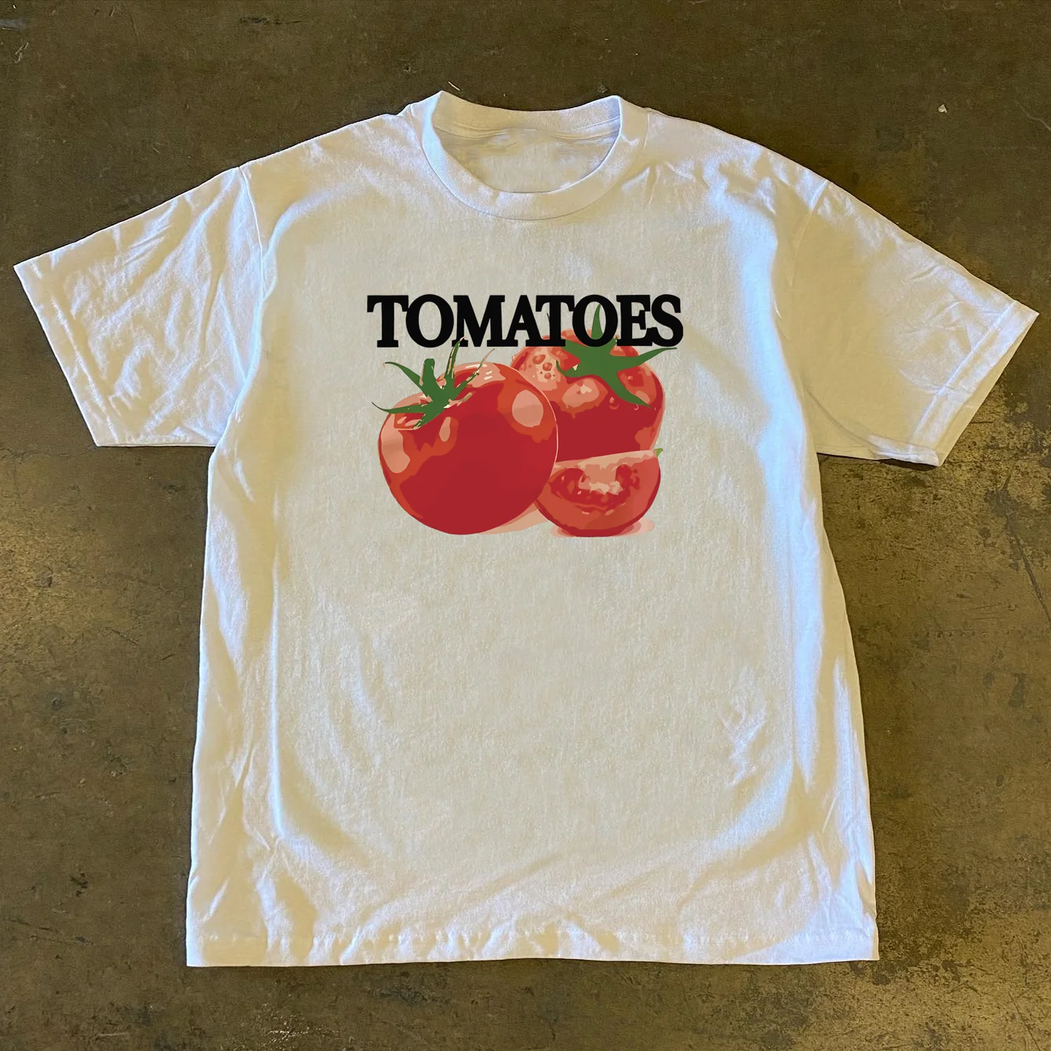 

[XNF Official Store]260 Of Grams Heavy Cotton! Tomatoes Letter Printed Oversize T-shirt Hip Hop Men's Women's Short-Sleeved Tops