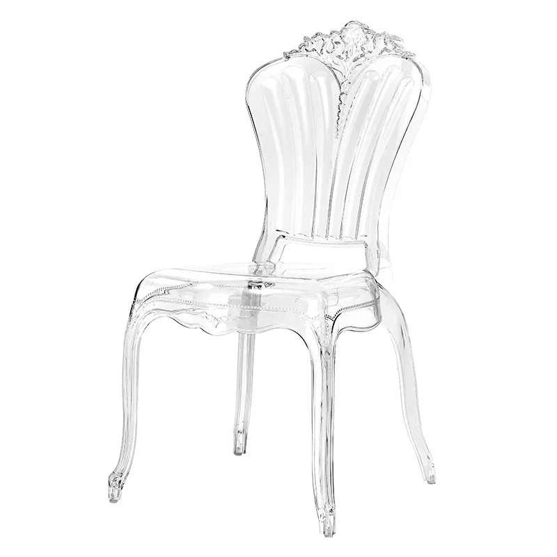 Hotel crystal chair acrylic dining chair pc transparent princess outdoor wedding