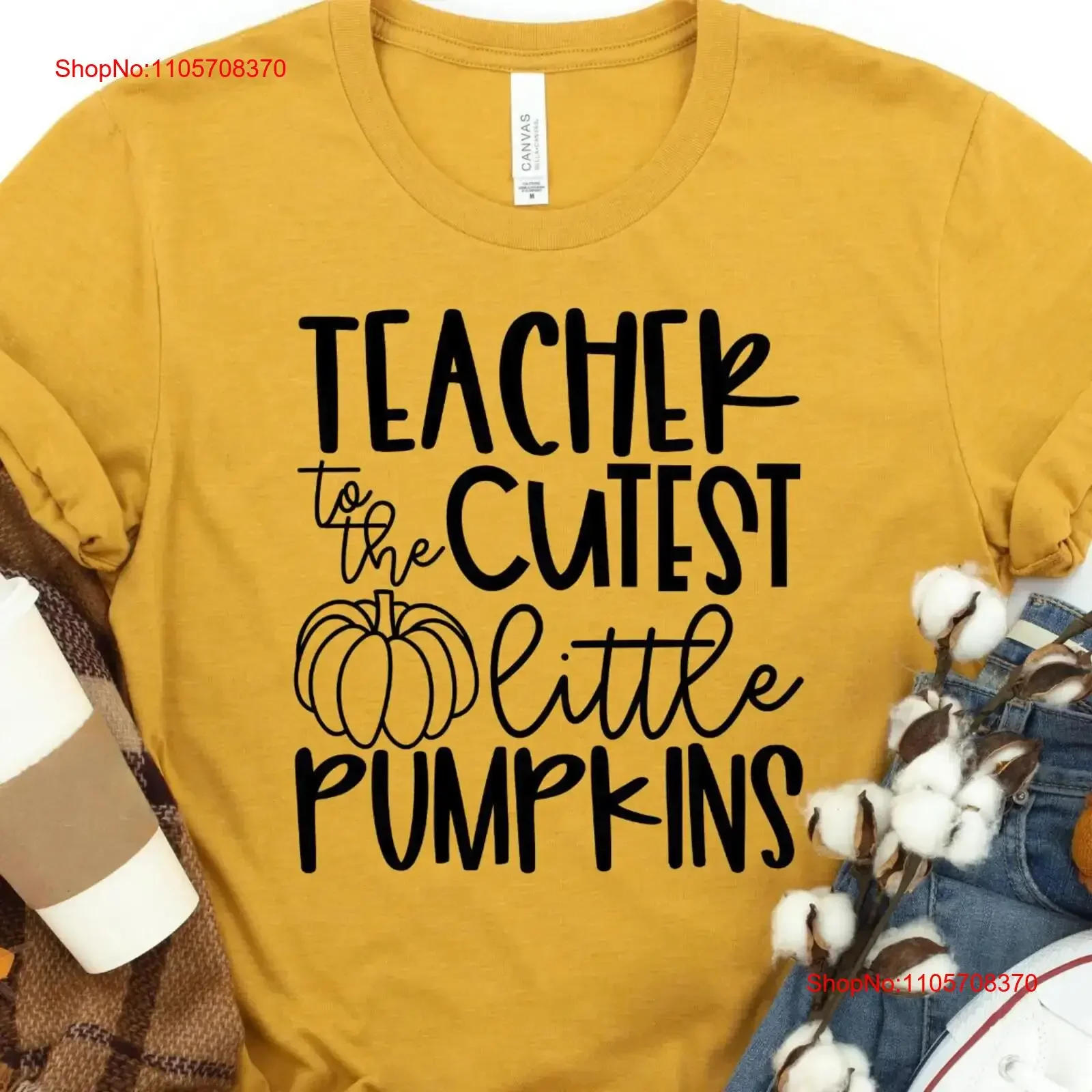 Teacher To The Cutest Little Pumpkins T Shirt Kindergarten Field Trip for Teachers vintage Washed Stretched homme Stylish