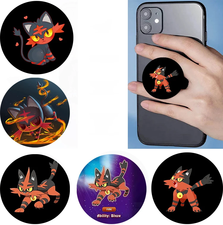 

Phone Socket Popping L-Litten For iPhone 16 Pro Griptok Mobile Phone Holder Stand Finger Ring Soporte Movil For iPhone 15Pro Max