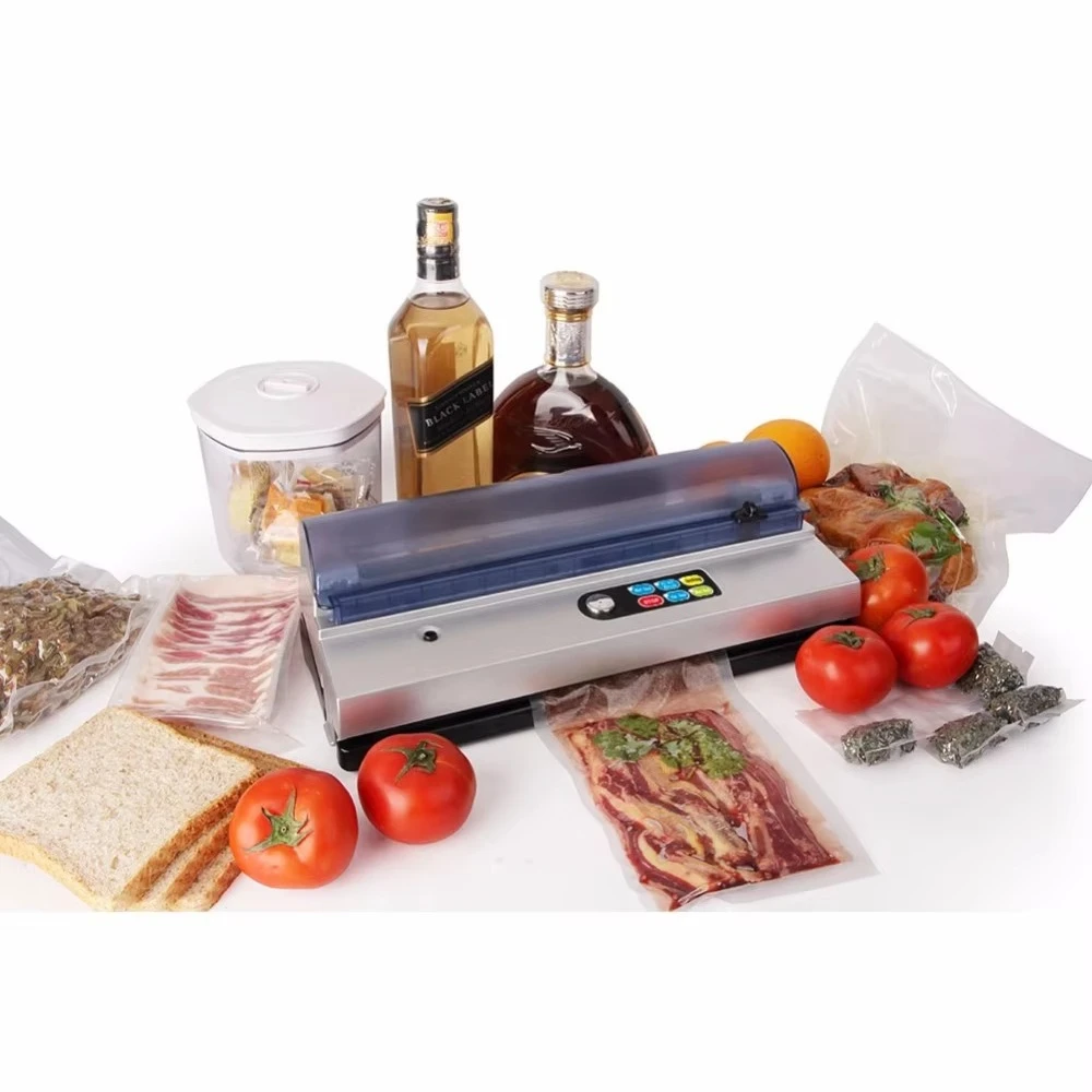 

Бытовой полностью автоматический вакуумный упаковщик для сухих и влажных пищевых продуктов с двойной термосваркой, водонепроницаемый вакуумный упаковщик с автоматическим резаком