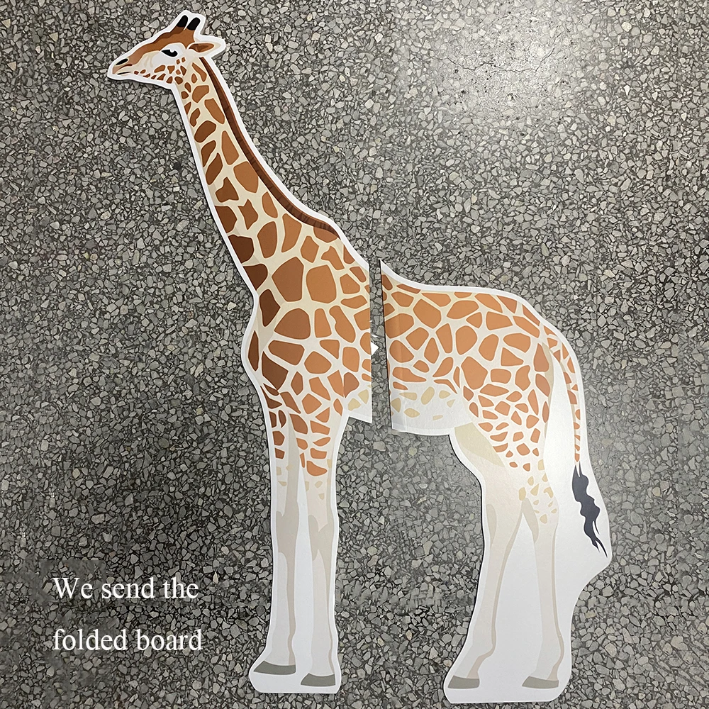 Giraffe KT Board Cutouts Jungle Safari Birthday Party Arch Backdrops for Animals Safari Wild One Baby Shower Background Decor