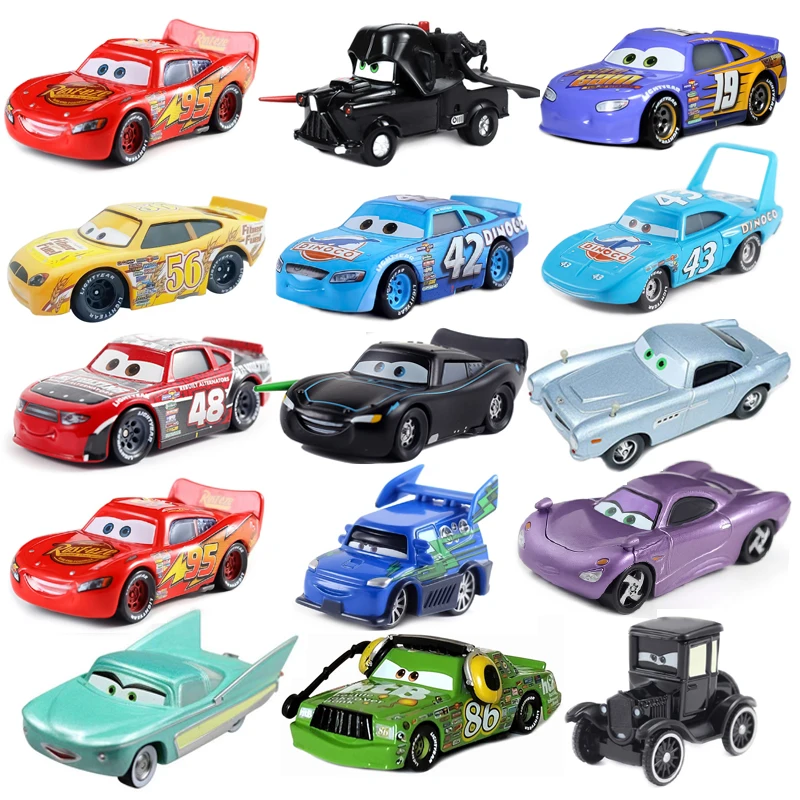 Pixar Cars 2 3 Lightning McQueen Series 1:55 Diecast Model Alloy Toy Car Children's Collected Gifts Christmas Toys