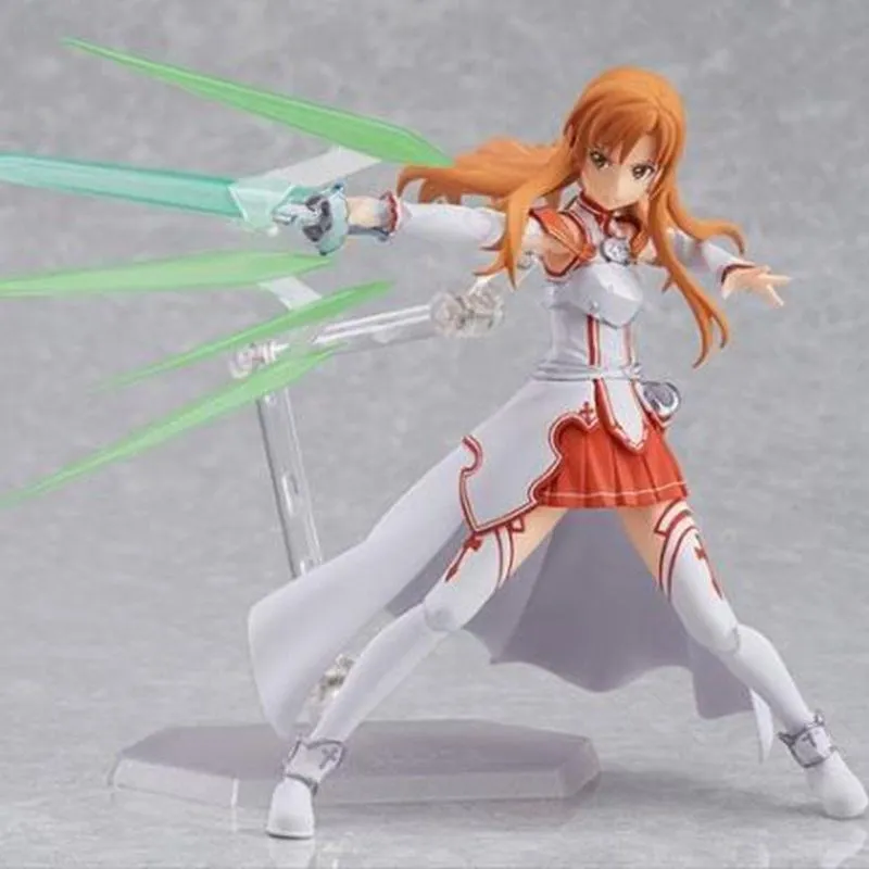 14Cm Sword Art Online Sao Yuuki Asuna Figuur Populaire Anime Action Figures Boxed Model Poppen Speelgoed Voor Kinderen Pvc ornament