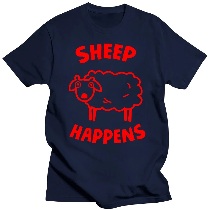 SHEEP HAPPENS Funny TShirt Novelty Wales Welsh Sheep Gift T Shirt Top Cymru 480