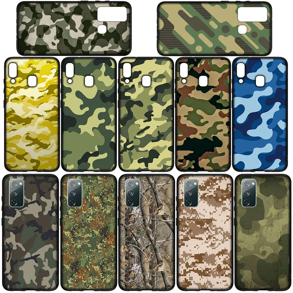 Camo Military Army Camouflage Pattern Phone Casing for Samsung Galaxy Note 20 Ultra 10 8 9 S10 Lite S9 A6 A8 Plus A9 Cover Case