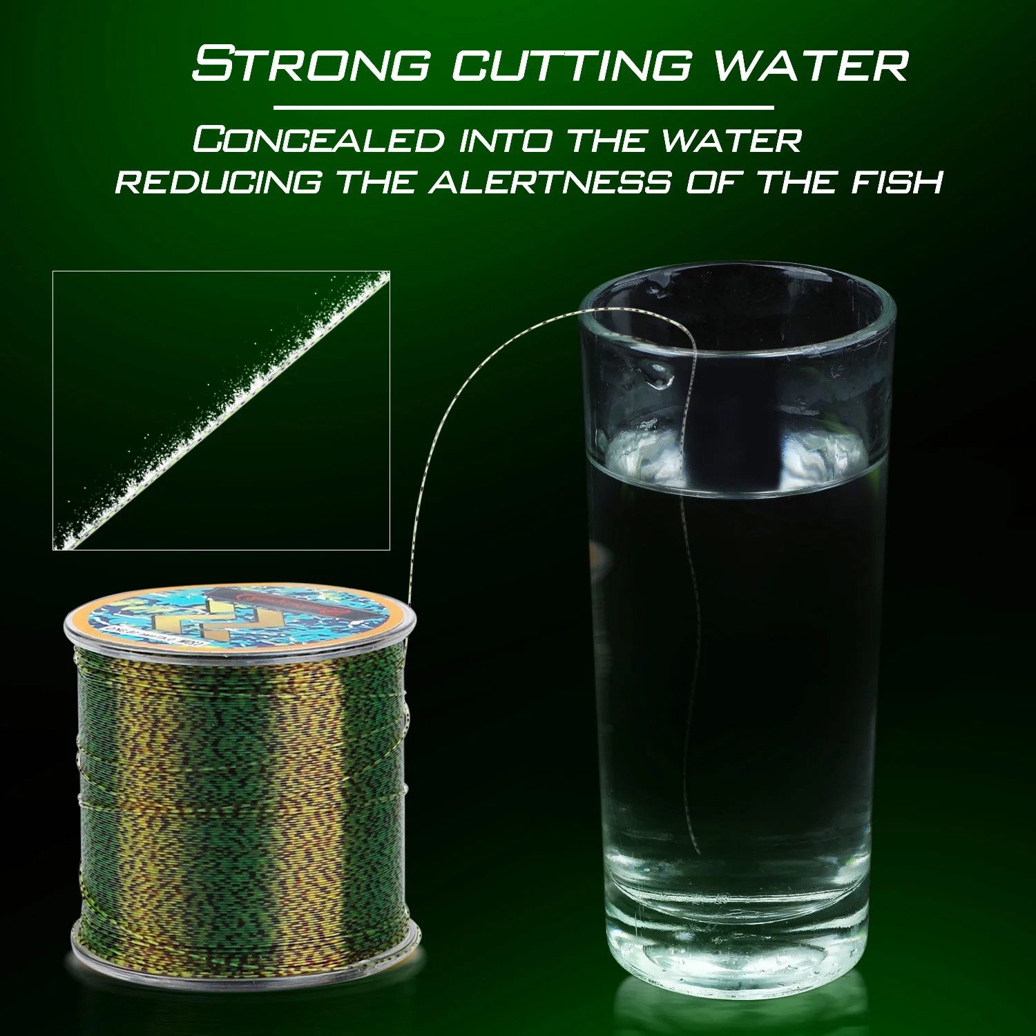 Sougayilang 520M Invisible Spoted Nylon Fishing Line Carp Fishing Line Monofilament Speckle Fishing Line Fluorocarbon Line image 2