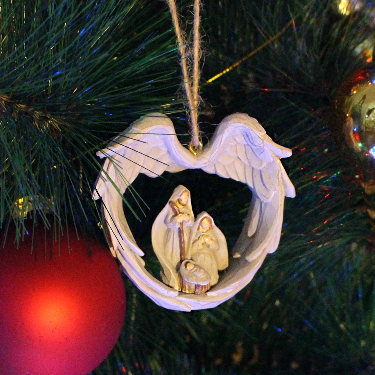 1 piece of Nativity religious pendant, Christmas tree decoration pendant, Christmas gift, handmade