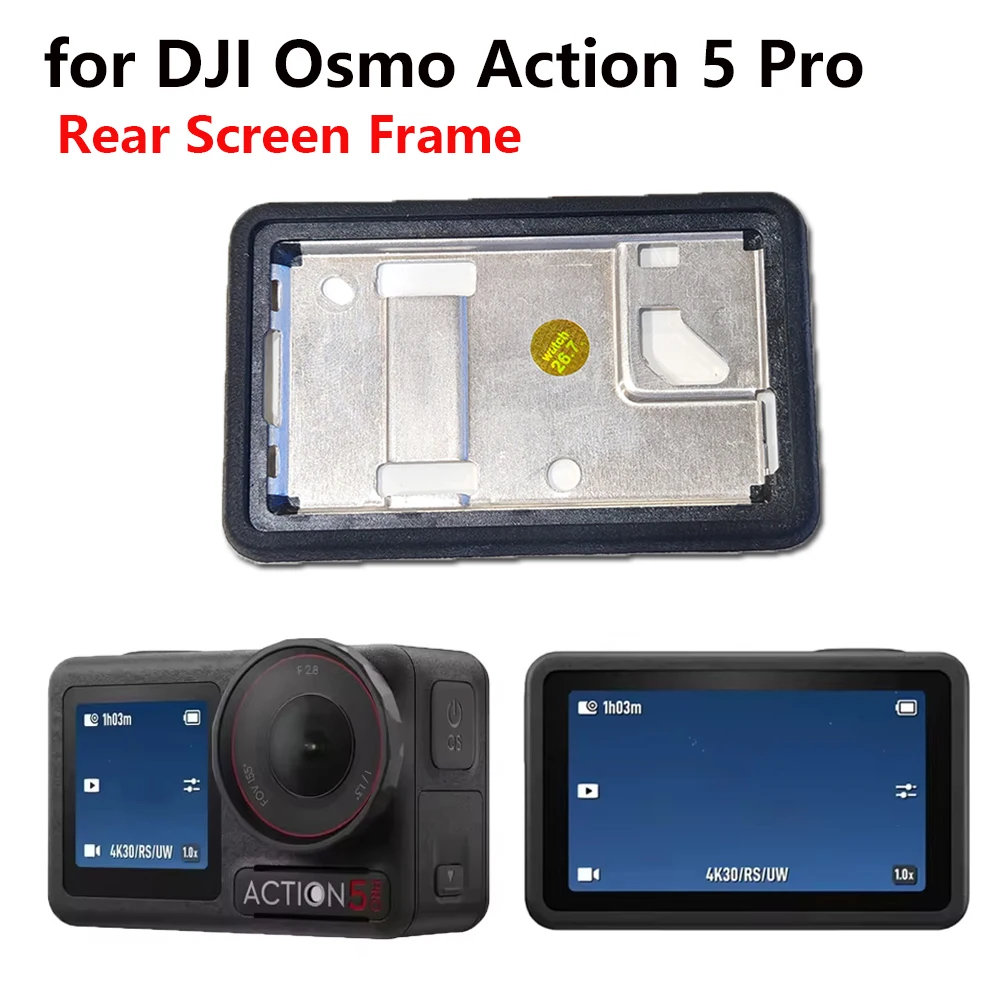 

New Action Camera LCD Screen Frame Repair Parts For DJI Osmo Action 5 Pro Camera Rear Back Display Screen Cover Case Accessories