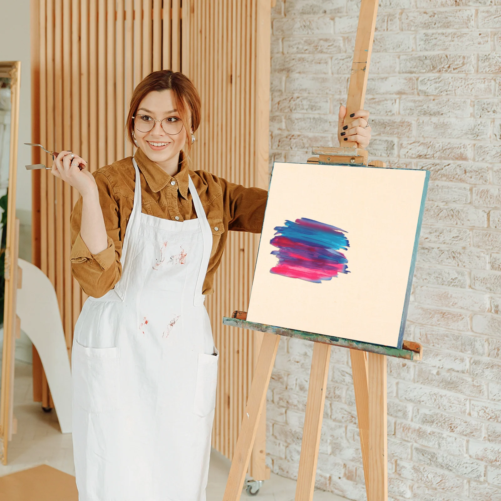 

5 Sheets Blank Oil Painting Canvas Smooth Texture Suitable for DIY Art Canvas Drawing Painting and