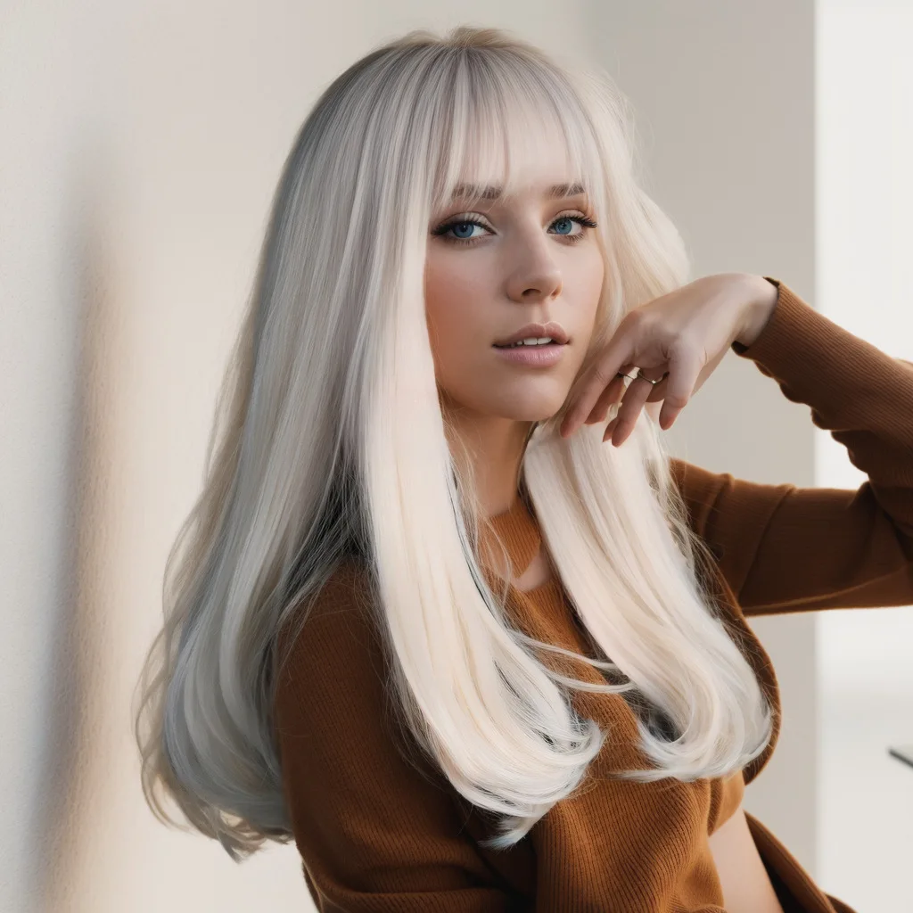 

Hot-selling platinum long curly wig European and American fashion wool roll daily Christmas wig