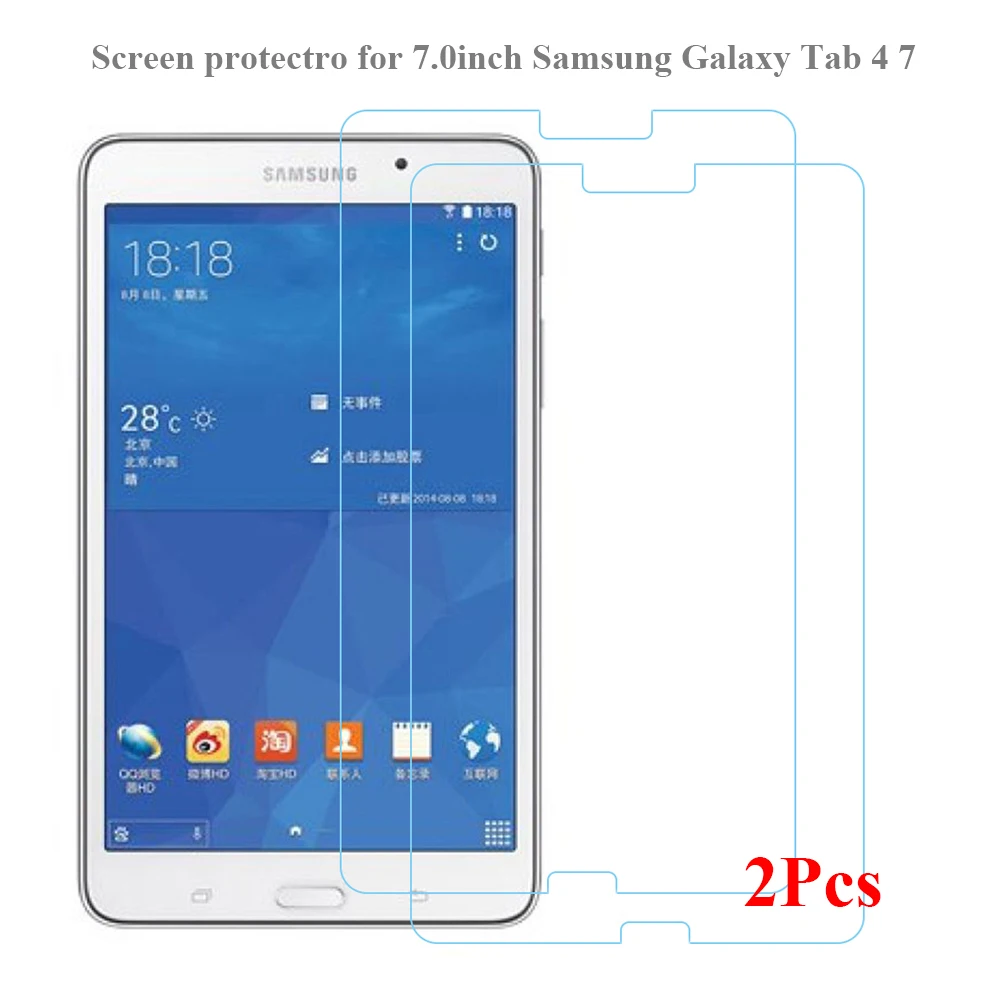 

2Pcs/Pack Screen Protector for Samsung Galaxy Tab 4 7 Model SM-T230 T231 T235 HD Tempered Glass for Samsung SM T230 7.0inch