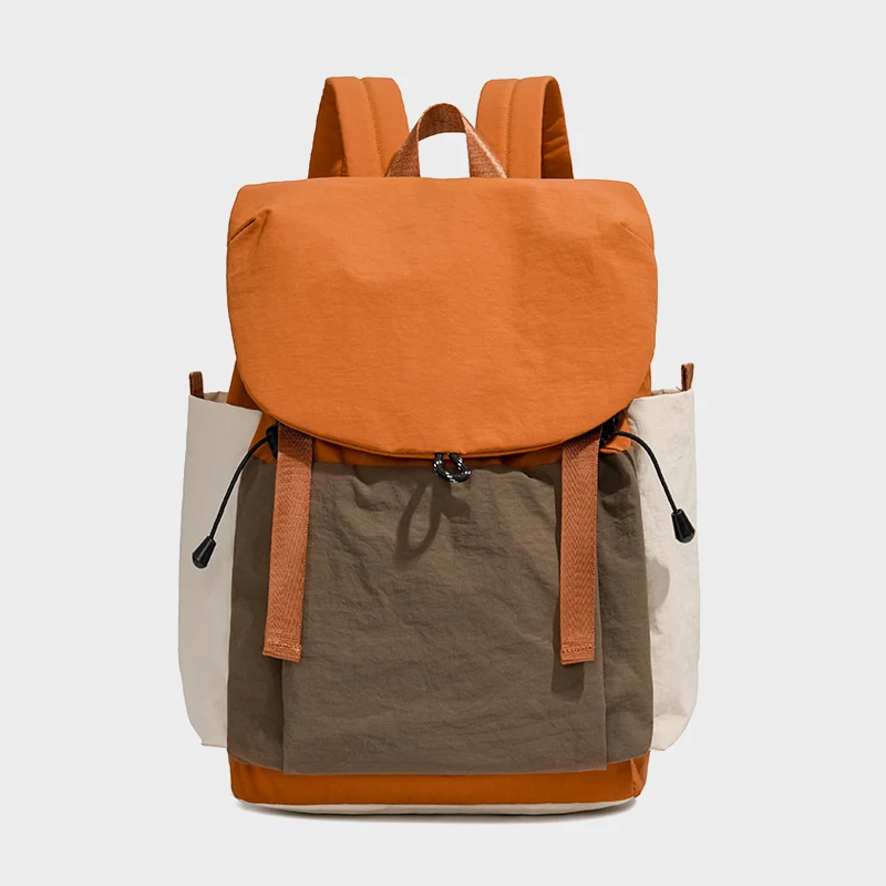 TANGCOOL Ultra Light Drawstring Backpack 0.28kg 14 Inch Laptop Bag Multi Pockets Casual Travel School Daypack For Women