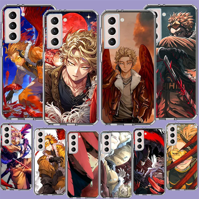 Anime MHA Hawks BNHA Phone Case for Samsung A17 A37 A57 A07 A16 A26 A36 A56 A15 A35 A55 A06 A52S A04S A14 A24 A34 A54 A13 A33 A5