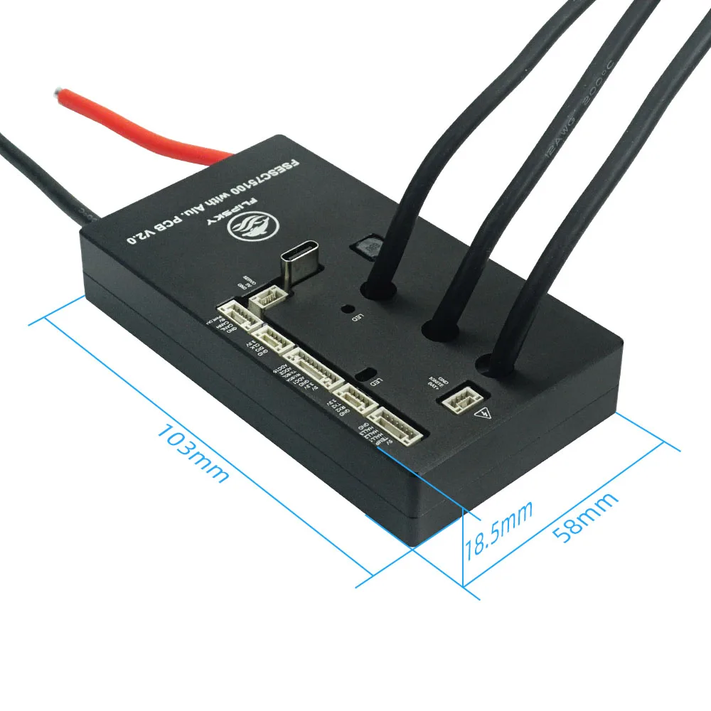 Flipsky 75100 V2.0 con Pcb de aluminio con botón de interruptor de llave de encendido basado en Vesc para monopatín eléctrico/Scooter/bicicleta eléctrica