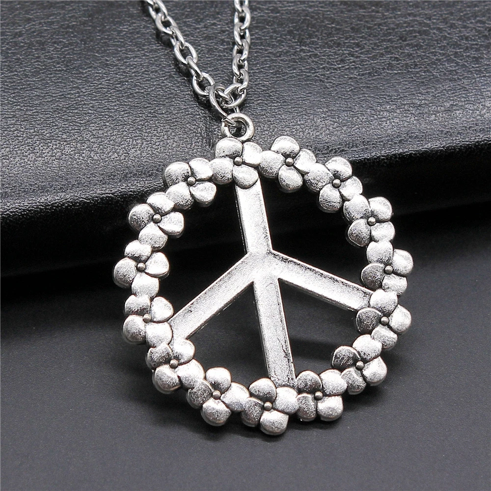 New Fashion Peace Symbol Pendants Necklace Jewelry Gift Peace Sign Peace Dove Necklace For Women