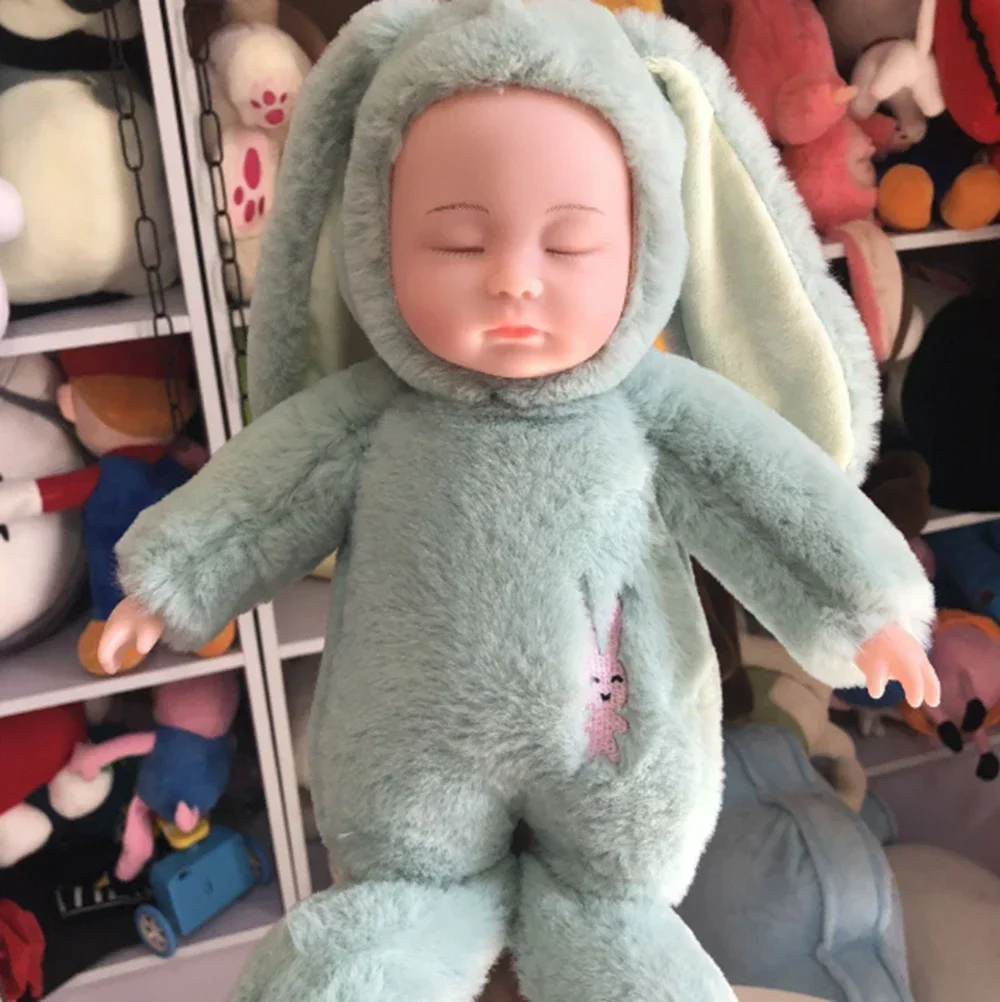 ตุ๊กตาทารกแรกเกิดเหมือนจริงตุ๊กตาทารกแรกเกิดเหมือนจริงตุ๊กตาเด็กผู้หญิงนอนหลับ boneka mainan ตุ๊กตาสัตว์กระต่ายกระต่ายอีสเตอร์