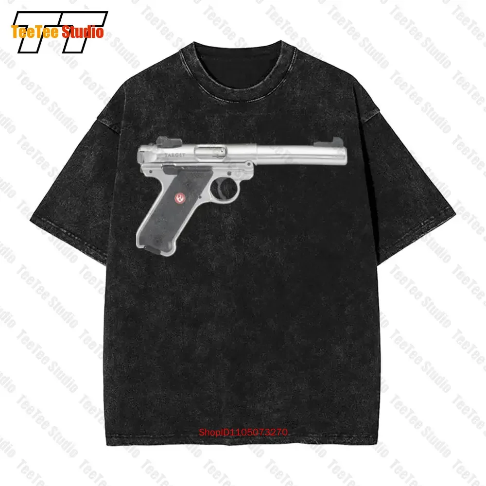Ruger Mark Iv Pistol Trees Texture Hip Hop Oversized T-Shirt A3OC