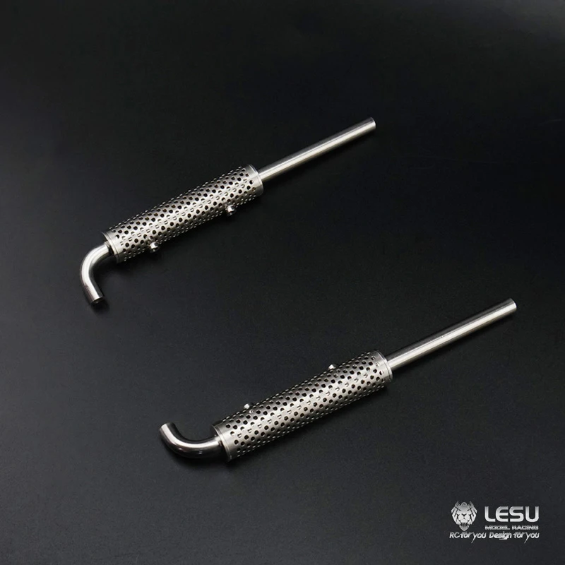 LESU 1Pair Metal Chimney for DIY Remote Control Toys Model Tamiyaya Global Liner Car 1/14 RC Tractor Truck Model Th09768-SMT3