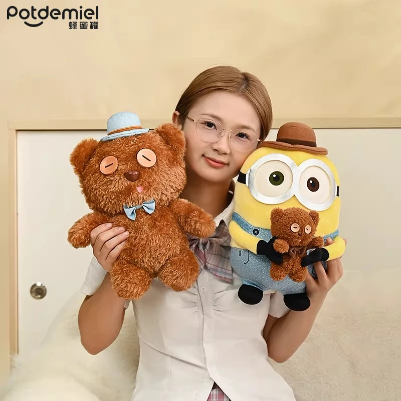 

30CM Potdemiel Minion Tim Bear Plushies Cartoon Anime Peluche Ornament Comfortable Soft Doll Stuffed Animal Children Toy Gifts