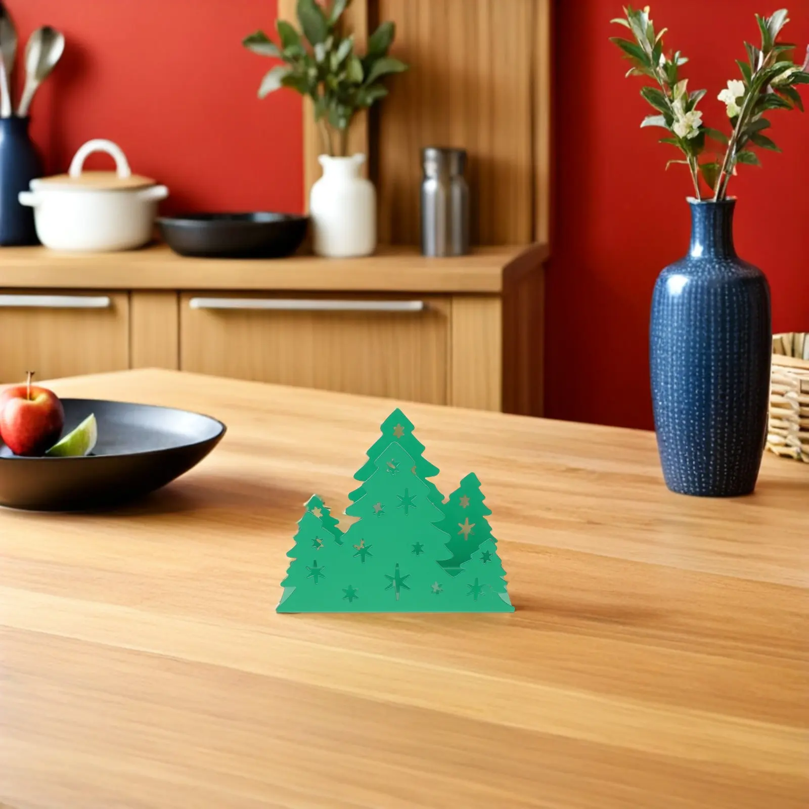 Christmas Napkin Holder Stainless Tissue Dispenser for Table Decor Modern Kitchen Centerpiece Bar Bathroom