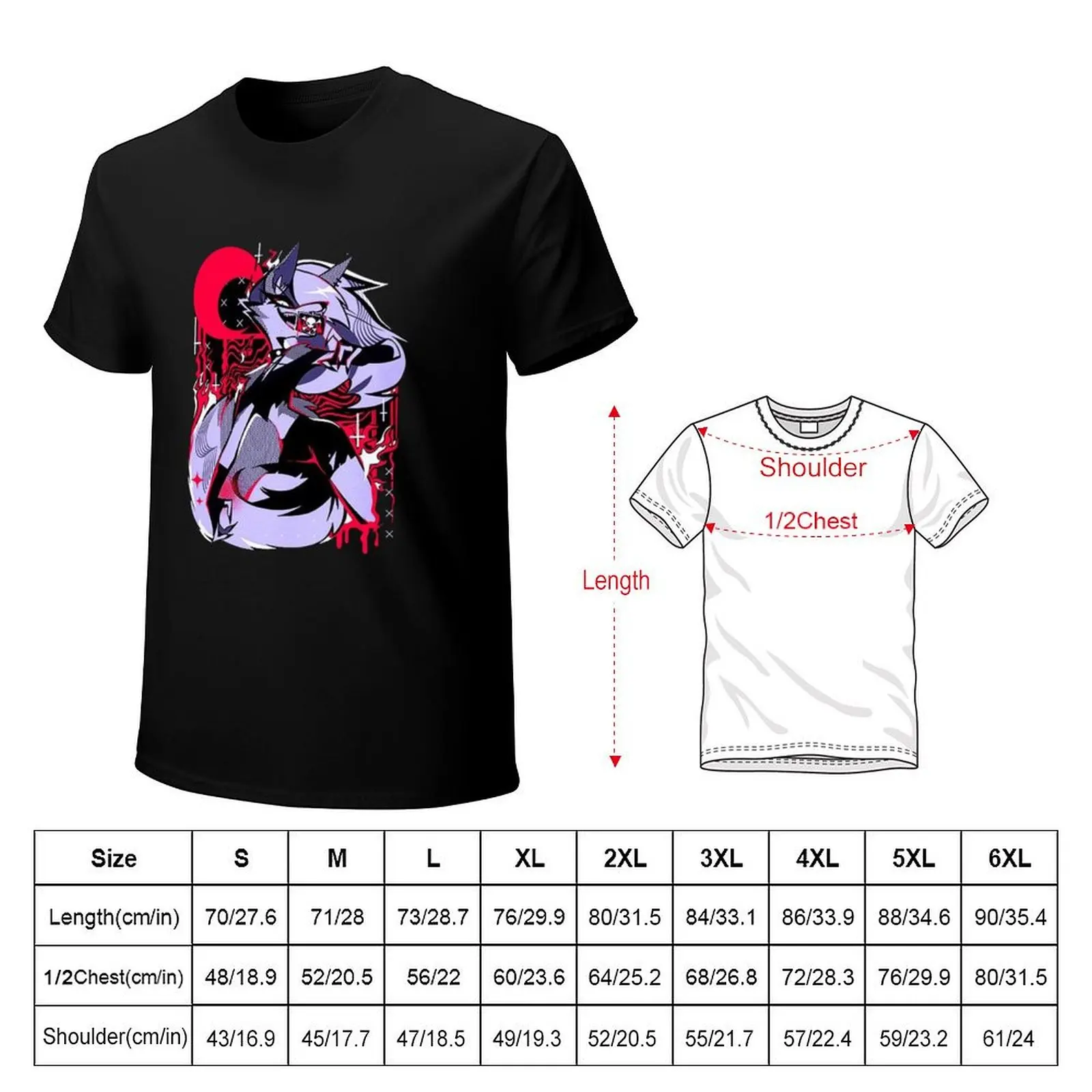 Helluva Boss loona T-Shirt Simple Casual Short Sleeve Cotton T-Shirt