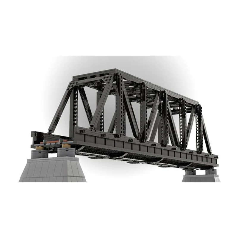 Bloques de construcción MOC para niños, puente ferroviario de juguete de ladrillos para armar armazón de hierro, ideal para regalo de Navidad, código 1224, compatible con 1224 piezas