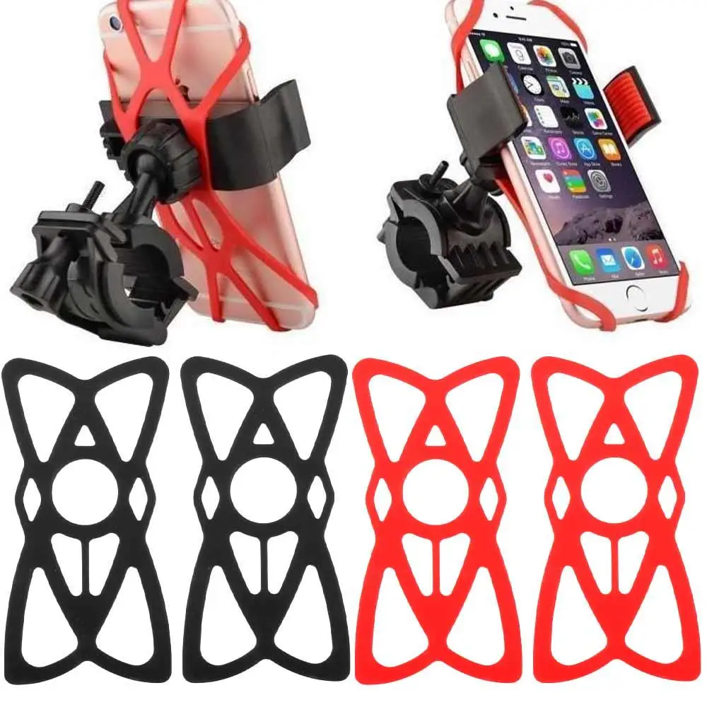 Motorcycle Silicone Security Strap Anti-Slip Handlebar Security Bands Bike Phone Holder Phones Holder Band Cell Phone Mount