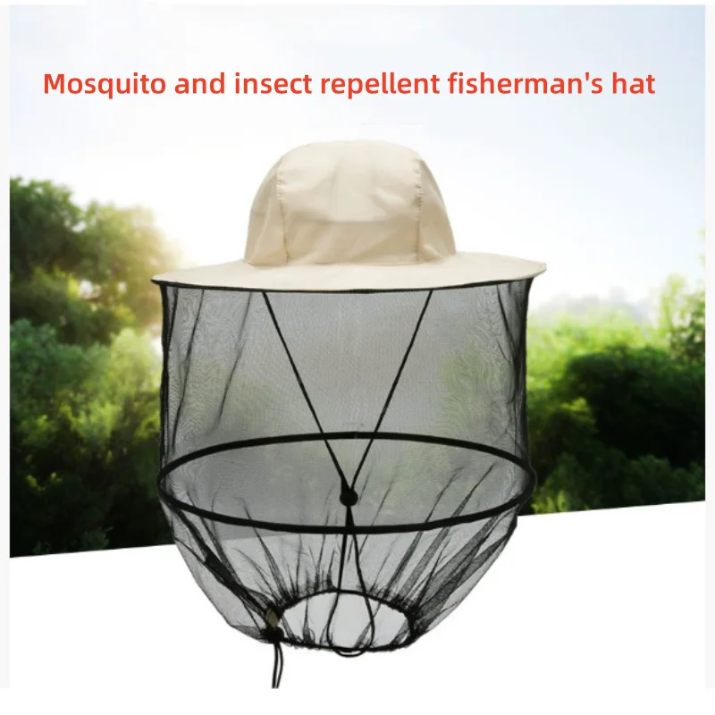 

ISURE MARINE Outdoor Mosquito Proof Fishing Hat Night Fishing Hat Leisure Sunscreen Portable Fishing Hat Breathable Mesh Mask