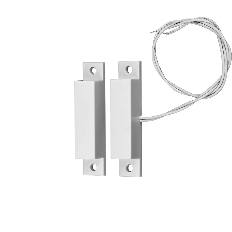 10pcs ABS Housing Surface Mount Magnetic Door Sensor Switch Wire Door/Window Opening Detector Magnetic Contact for Home Security