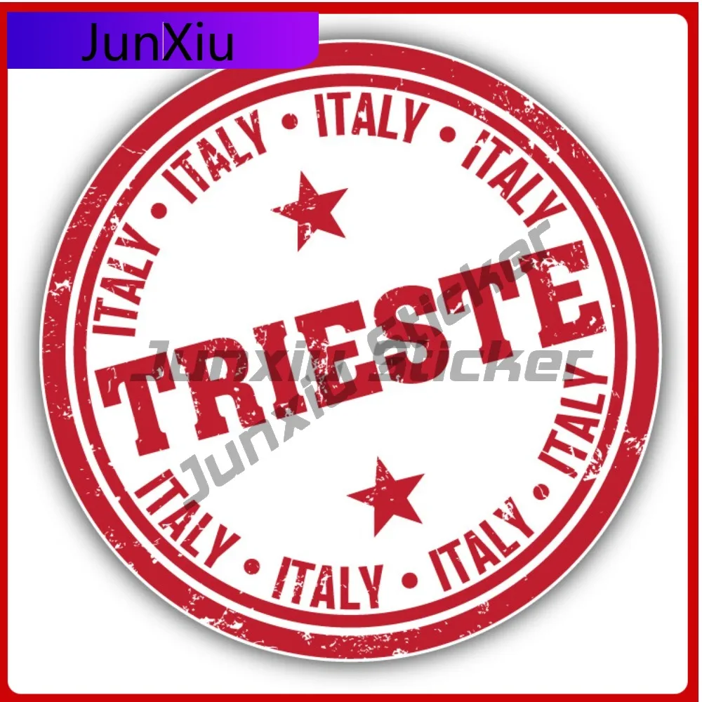 

Trieste Italy Travel Creative Sticker Stamp Car Decal Bumper Stickers Cute Style Laptop Use For Laptop Vehicle Exterior Decor