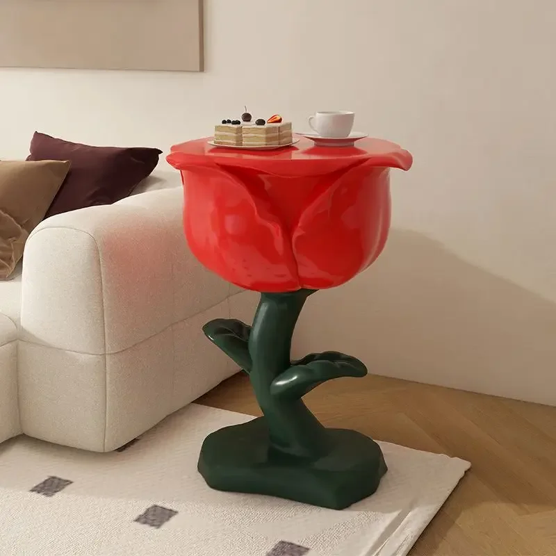 

Nordic Living Room Rose Shape Side Table Coffee Table Household Small Apartment Small Tables Movable Floor Decoration Ornament