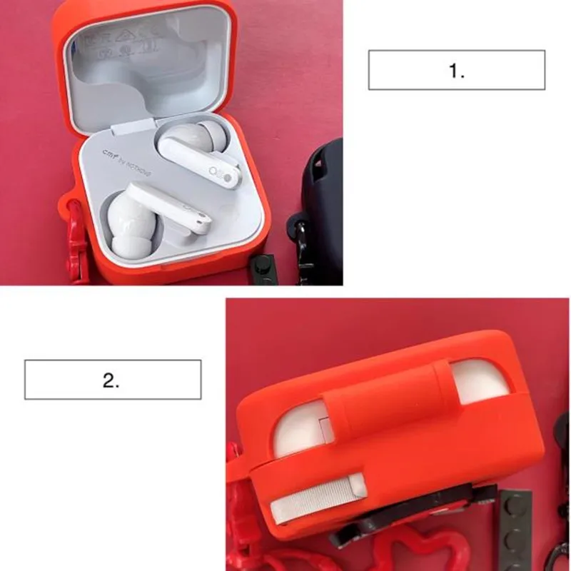 BEAST KINGDOM Deadpool Earphone Case for CMF by Nothing Buds Pro 2 Silicone Wireless Earbuds Protective Cover With Keychain