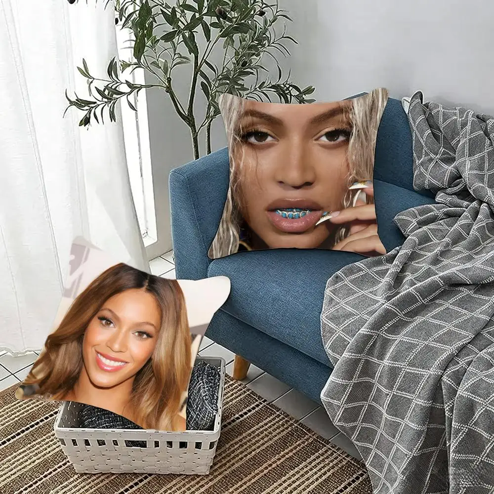 Pop star Beyonce Cushion Cover Fluffy velvet Nordic style plush Living room sofa decorative