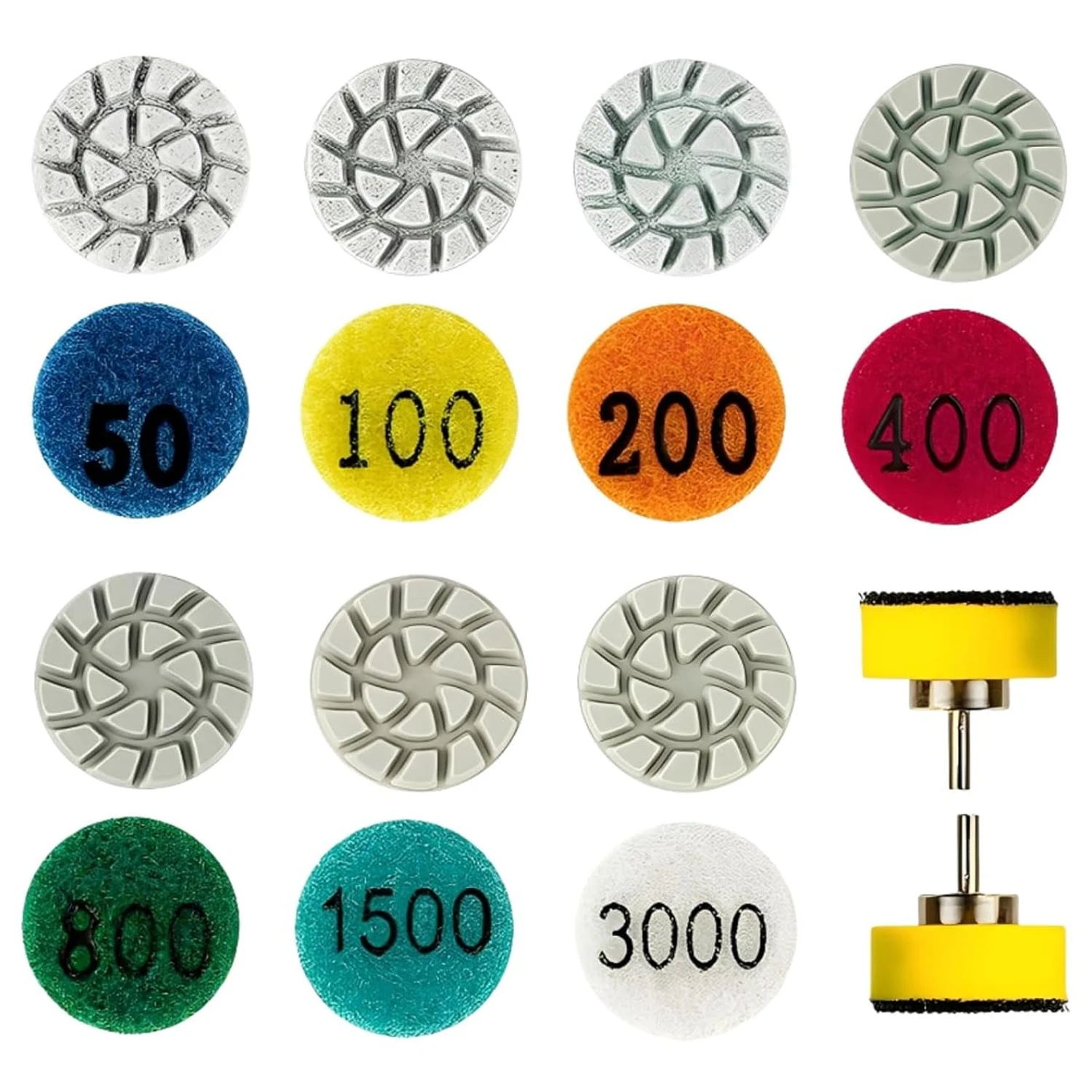 

25mm Diamond Polishing Pads 1-inch Grinding Disc for Jade Agate Handicrafts Grinder Self-adhesive Discs Power Tool Accessories