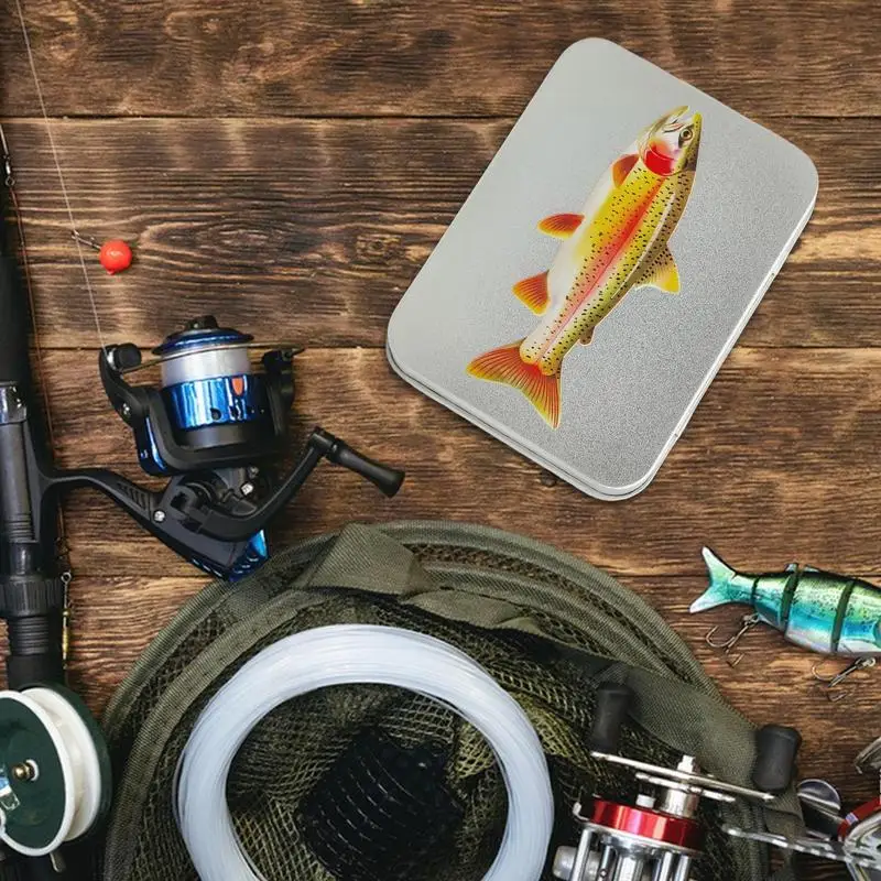 

Коробка для рыболовных снастей нахлыстом, большая металлическая коробка для рыболовных крючков, коробка для хранения и организации ловли нахлыстом, аксессуары для рыбалки