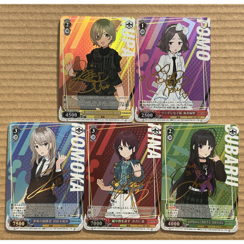 GIRLS BAND CRY Anime characters NINA ISERI MOMOKA KAWARAGI DIY Homemade Collection card Christmas birthday gift Game toys