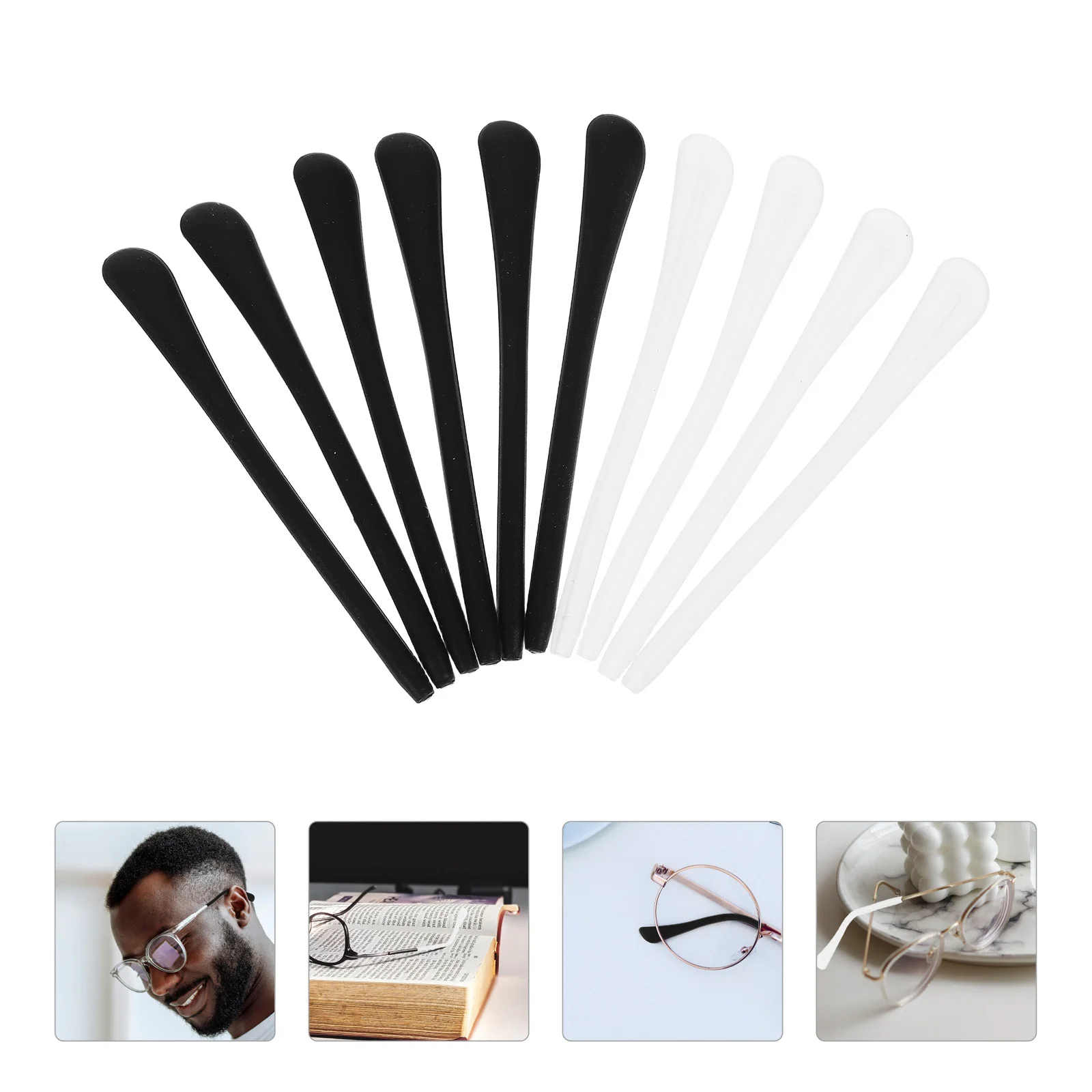 

5Pairs Eyeglasses Ear Pads Anti-Slip Silicone Glasses Temple Tips Ear Cushions Prevent Slipping Comfortable Durable Accessories