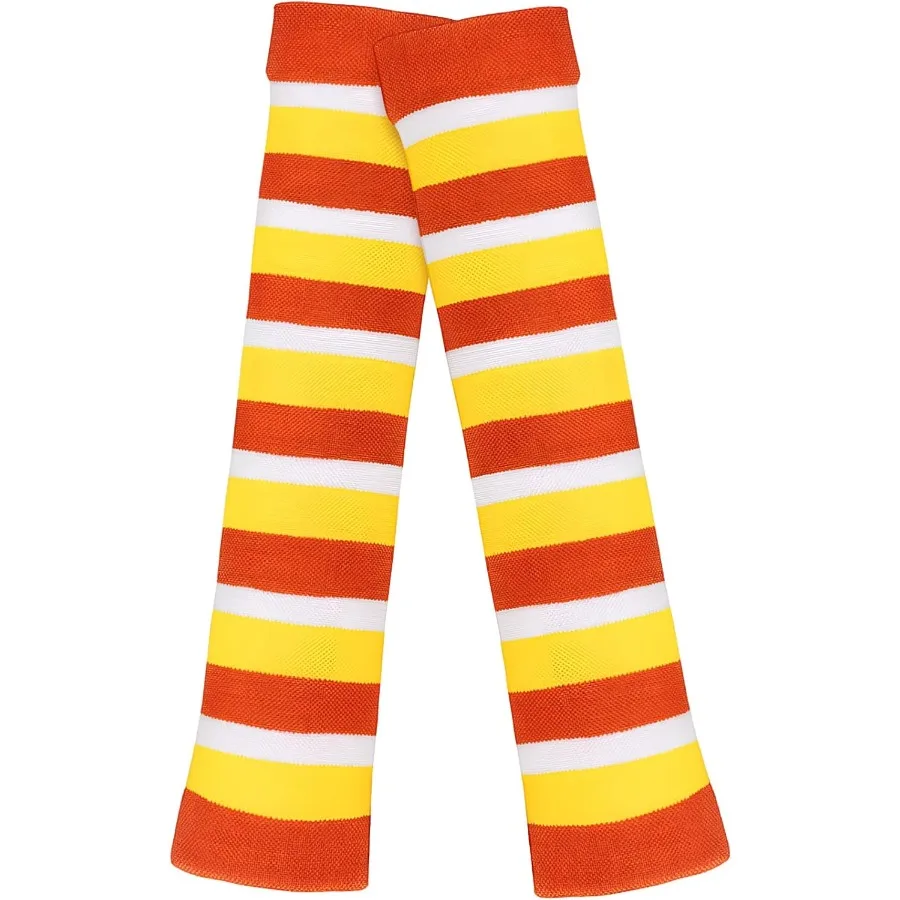 

Cozypower 1 пара 12-дюймовых конфетных гетр из кукурузы, мягкие хлопковые носки, детские костюмы на Хэллоуин, детские гетры 80-х годов, аксессуары для