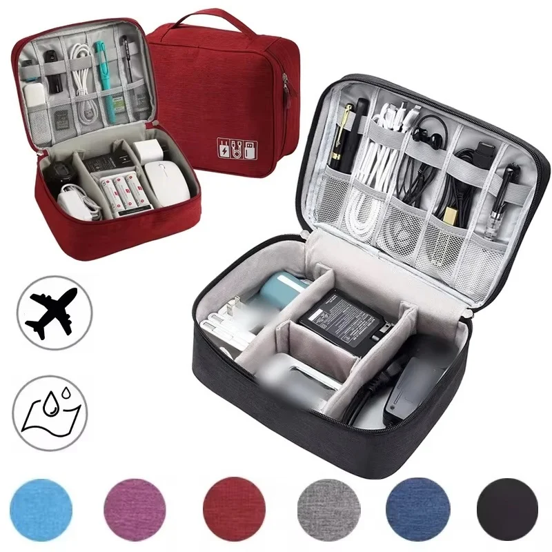 Multifunctional Cable Storage Bag Waterproof Digital Electronic Organizer Portable USB Data Line Charger Plug Travel Storage Bag
