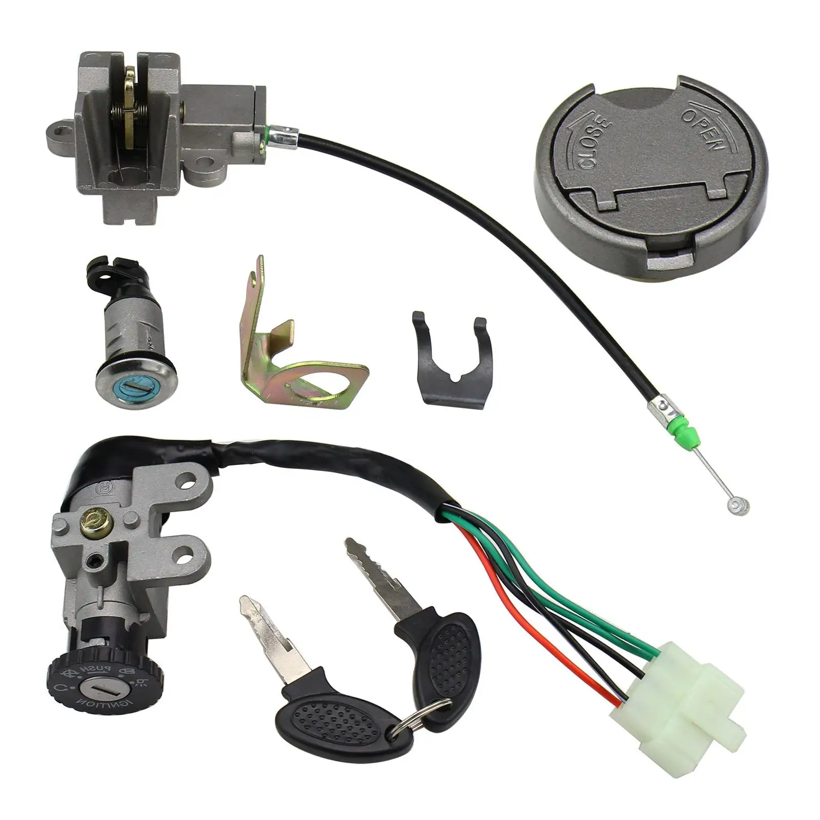 

High Performance Ignition Switch Key Lock Assembly Kit for 125cc 139QMB Moped Scooter Starter Replacement
