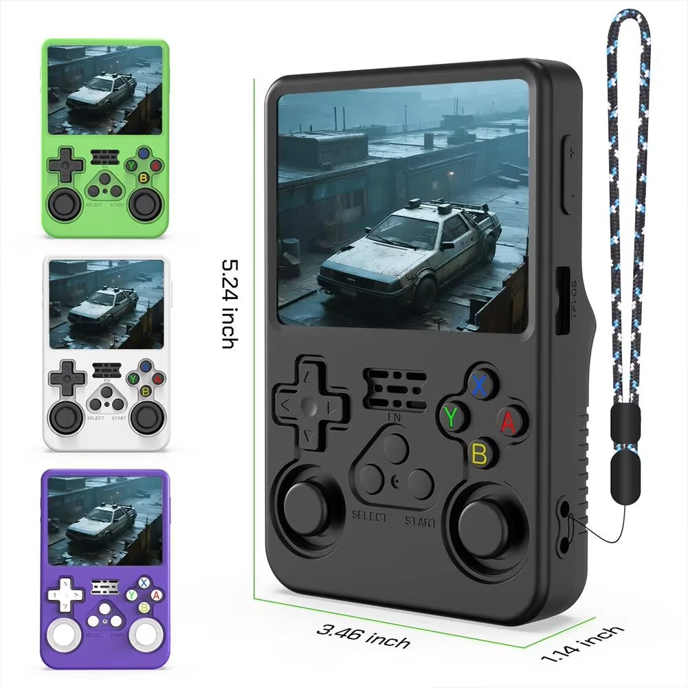 

Silicone Anti-Scratch Protective Cover with Lanyard Handheld Game Console Soft Skin Cover Case for R36S Protector Accessories