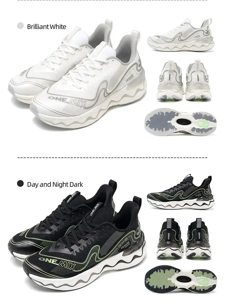 ONEMIX New Running For Men Mulanxi Sneakers Mesh Non-Slip Cushioning Men's Women's Sports Walking Shoes