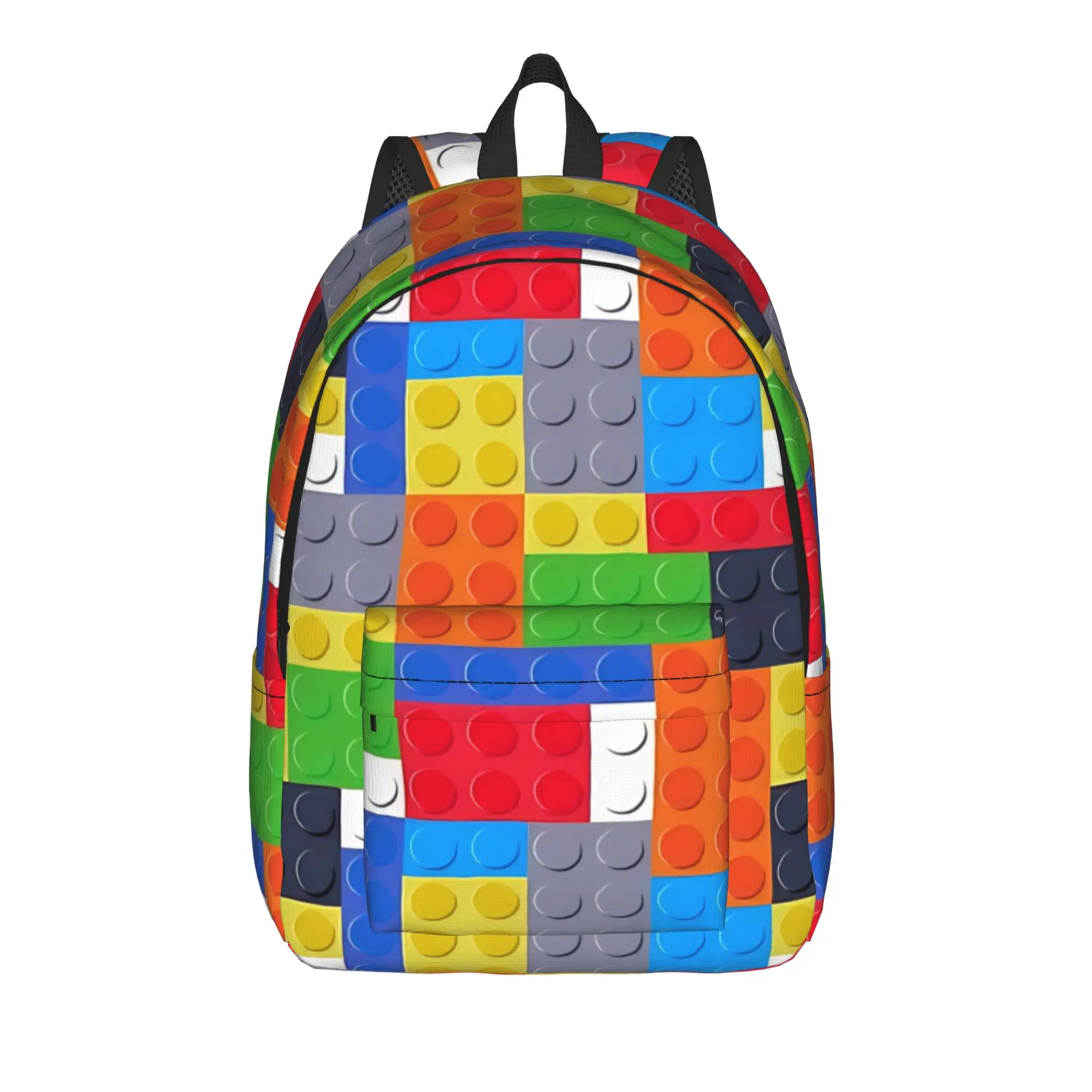 Toy Building Blocks Backpack  Outdoor Backpacks Men Aesthetic High School Bags Custom Pattern Rucksack