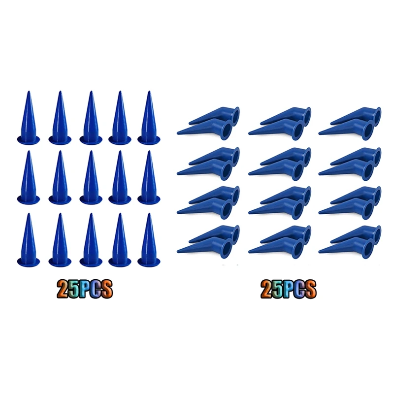 

50 Pieces Angle Nozzle Right Angle For Bulk Caulk Tool Cones Nozzles Applicator Blue